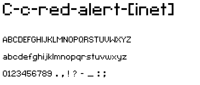 C C Red Alert [INET] font